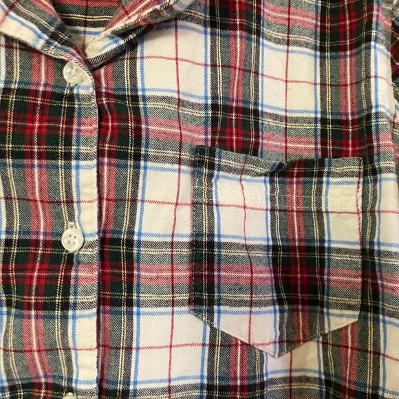 L.L.Bean Womens  Scotch Plaid Flannel Cotton Pajama Set Medium Petite Red XM EXC - Picture 6 of 12